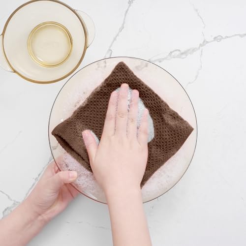 Homaxy 100% Cotton Waffle Weave Kitchen Dish Cloths 12-Pack - Image 4