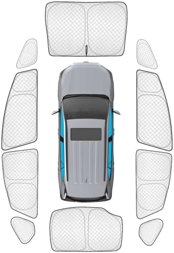 KMF 10pcs Thicken Sun Shades for Toyota Prius 2010-2015 Accessories, Full Car by KMF