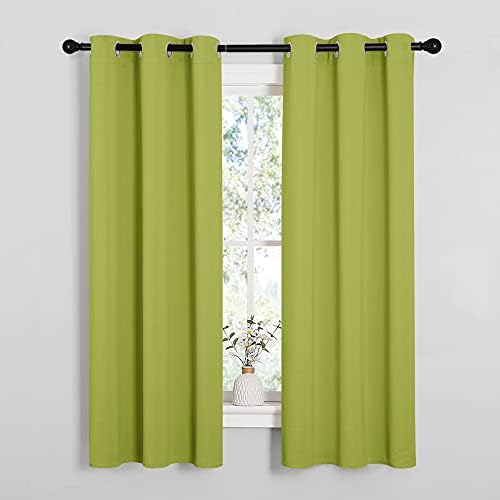 NICETOWN Blackout Curtain Panels, 1 Pair, 34 x 63-inch, Fresh Green - Image 2