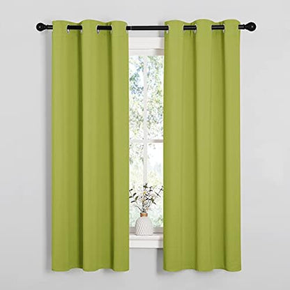NICETOWN Blackout Curtain Panels, 1 Pair, 34 x 63-inch, Fresh Green - Image 2