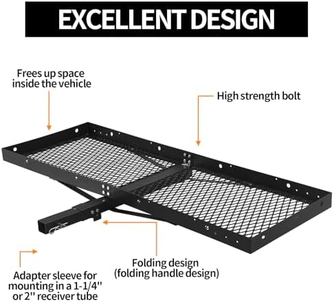 Heavy Duty Hitch Cargo Carrier for SUV, RV & Truck - Image 2