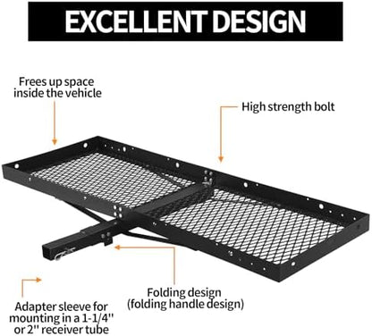 Heavy Duty Hitch Cargo Carrier for SUV, RV & Truck - Image 2