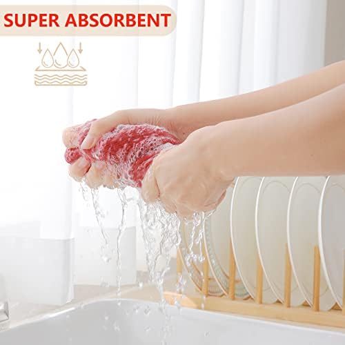 Homaxy 100% Cotton Waffle Weave Kitchen Dish Cloths 12-Pack - Image 3