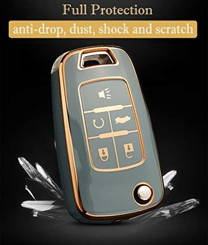 for Chevy Key Fob Cover with Keychain, Premium TPU Full Protection Key Fob Case - Image 3