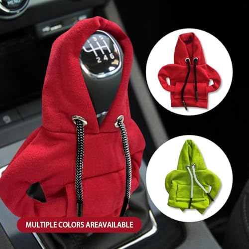 JOYCOURT 2PCS Car Gear Shift Hoodie Auto Shifter Knob Cover - Image 6