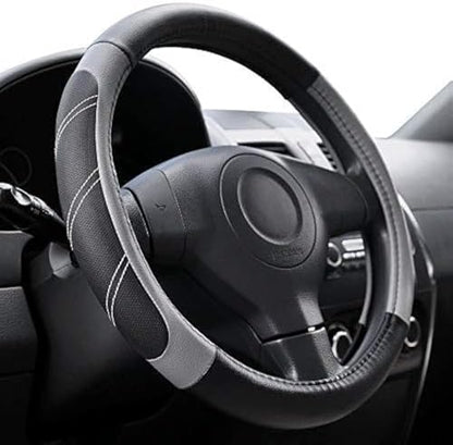 Elantrip Leather Large Steering Wheel Cover 15 1/2 to 16 inch Soft Grip by Elantrip