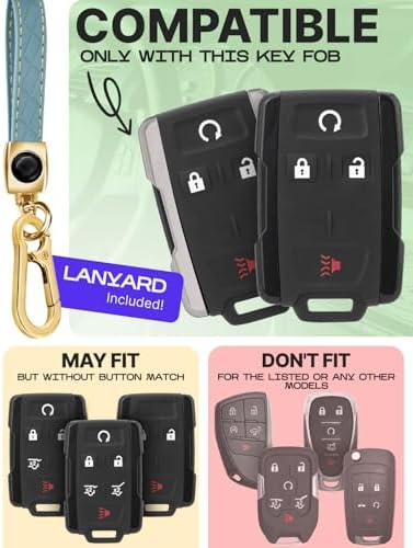 Lucrum Compatible with Chevy, Buick Key Fob Cover & Keychain - Image 2