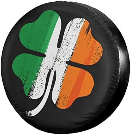 Irish Shamrock Spare Tire Cover Dust-Proof Wheel Tire Cover Fit Trailer by Foruidea