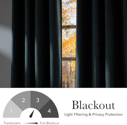 NICETOWN Short Greyish Blue Blackout Curtains 63 inches Long - Image 6