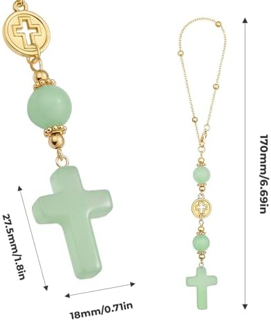 Crystal Cross Car Charm for Rearview Mirror, Car Mirror Hanging Accessories - Image 5
