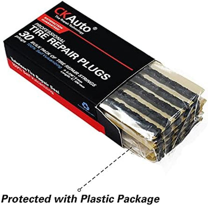 CKAuto 30 pcs 4" Black Tire Repair Strings Tire Repair Plugs - Image 3