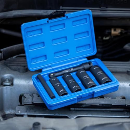 NEIKO 02290B Lug Nut Socket Set, 1/2” Impact Thin Wall Flip Socket Set - Image 6