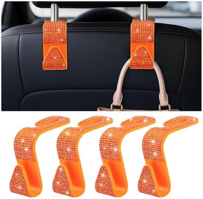 Zpana 4PCS Bling Car Seat Headrest Hooks, Vehicle Back Seat Purse Handbag by Zpana