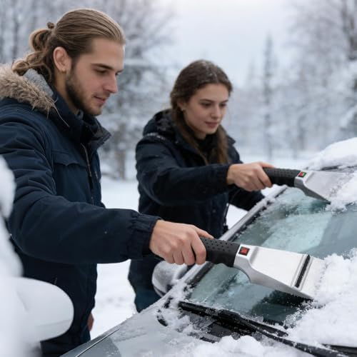 Heated Ice Scraper for Car Ergonomic Window Shovel - Image 2