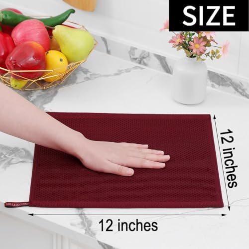 Homaxy 100% Cotton Waffle Weave Kitchen Dish Cloths 18-Pack - Image 5
