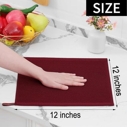 Homaxy 100% Cotton Waffle Weave Kitchen Dish Cloths 18-Pack - Image 5