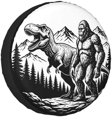 Dinosaur Forest Spare Tire Cover SUV Trailer Truck RV 15 Inch by FATTTYCY