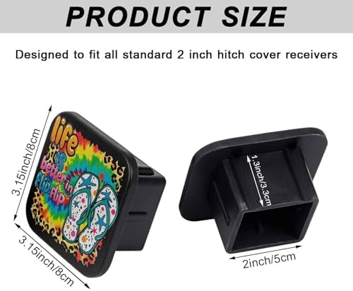 Trailer Hitch Cover 2 Inch Square Receiver Hitch Cover Rubber Tube Plug - Image 2
