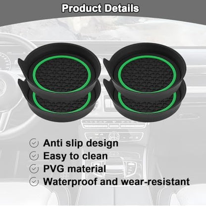 HZEL 4PCS 2.75 Inch PVC Car Cup Holder Coasters - Image 3