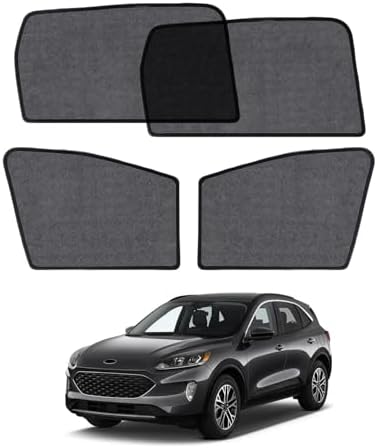 Car Window Shade for Ford Escape 2020-Now, 4 Pack Magnetic Mesh Sun Shades for by Unknown