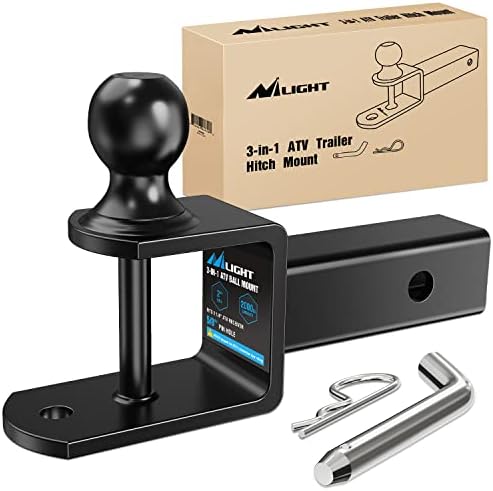 Nilight ATV UTV Trailer Hitch 3-in-1 Fits 2" Receiver by Nilight