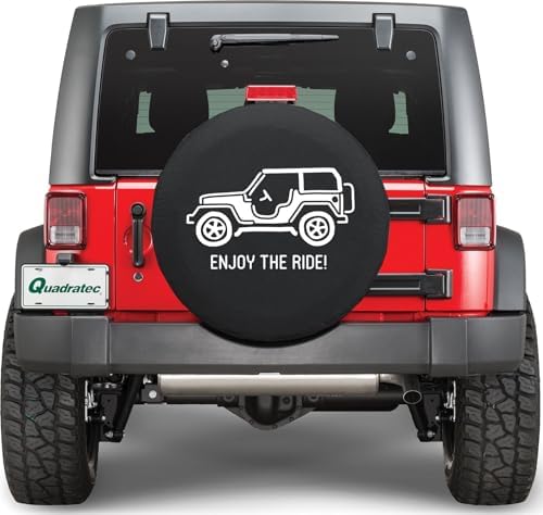 Quadratec Spare Tire Cover, Enjoy The Ride Adventure Logo by Quadratec