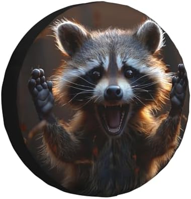 Raccoon Spare Tire Cover Weatherproof Universal Wheel Protectors Wheel Covers by Unknown