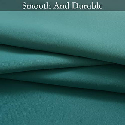 SimpleHome Teal to Grey White Ombre Room Darkening Curtains 63 Inch - Image 6