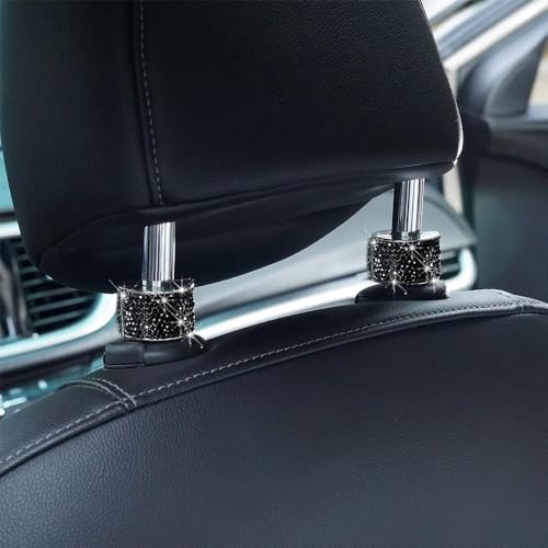 4PCS Crystal Rhinestone Bling Car Headrest Collars, Automotive Magnetic - Image 5