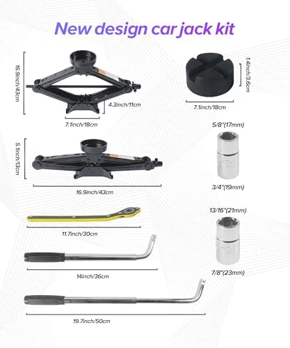 2.5 Ton Car Jack, Car Accessories Portable Scissor Jack, Universal Tire Jacks - Image 2