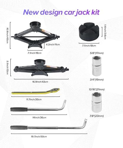 2.5 Ton Car Jack, Car Accessories Portable Scissor Jack, Universal Tire Jacks - Image 2