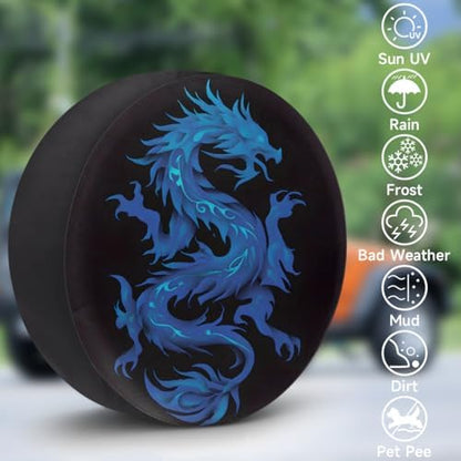 Blue Dragon Art Spare Tire Cover Dust-Proof Wheel Protector - Image 3