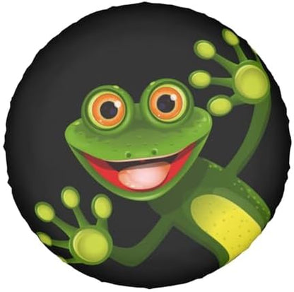 Spare Tire Covers for Trailers, Funny Green Frog Cute Animal Wheel Protectors - Image 7