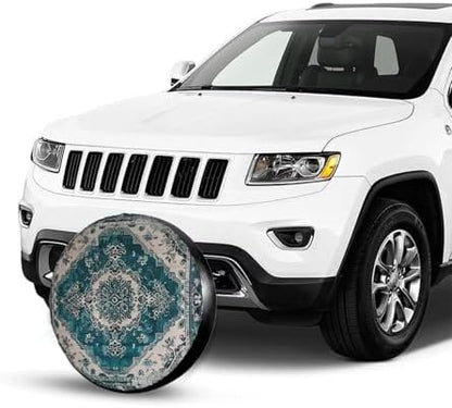 Aztec Spare Tire Cover Turquoise Southwest Navajo Car Accessories Universal Fit - Image 2