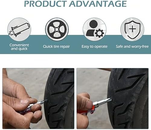60 PCS Tire Repair Rubber Nail, Vacuum Tire Repair Kits Spiral Rubber Screws - Image 6