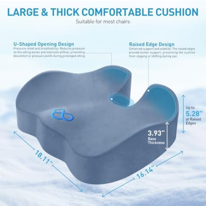BlissTrends Thick Seat Cushion for Office Chair & Car Seat - Image 2