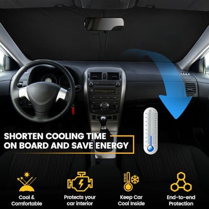 Car Windshield Sun Shade Foldable Reflector Sunshade - Image 6