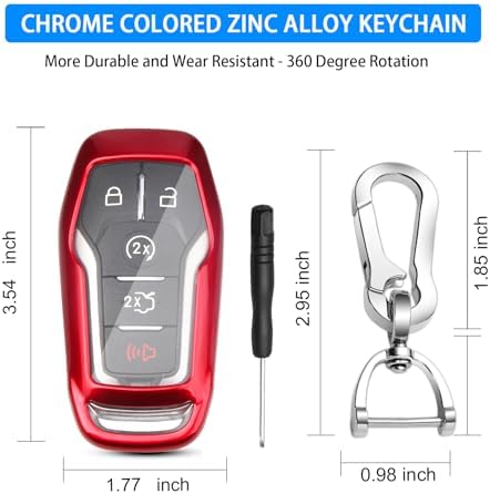 QBUC for Ford Key fob Cover, 4/5 Buttons Smart Key - Image 3