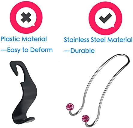 SAVORI Auto Hooks Bling Car Hangers Organizer Seat Headrest Hooks Strong and - Image 4