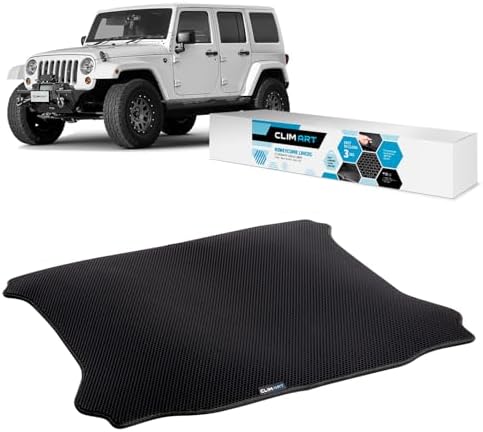 CLIM ART Cargo Liner for Jeep Wrangler 2014-2018 Custom Fit Trunk Mat, by CLIMART
