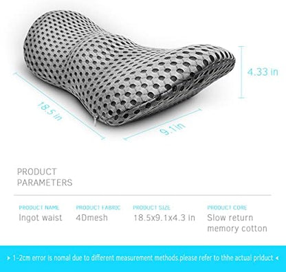 Lumbar Support Pillow for Office Chair, Memory Foam Lumbar Pillow for Lower - Image 4