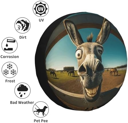 Funny Donkey Spare Tire Cover Weatherproof Universal Wheel Protectors Wheel - Image 5