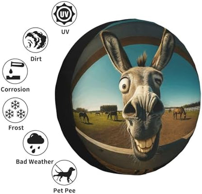 Funny Donkey Spare Tire Cover Weatherproof Universal Wheel Protectors Wheel - Image 5