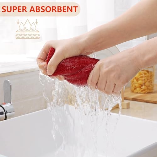Homaxy 100% Cotton Waffle Weave Kitchen Dish Cloths 18-Pack - Image 3