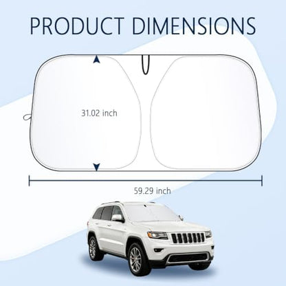 Car Windshield Sun Shade, Foldable Sun Shade - Image 2