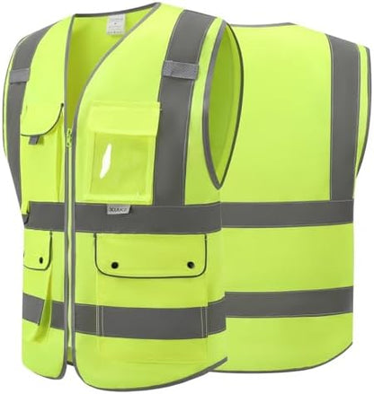 XIAKE Reflective Safety Vest for Men & Women High Visibility Class 2 Vest - Image 2