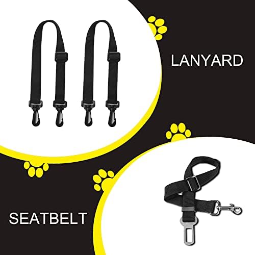Femuar Dog Car Seat Cover with Storage Pockets Mesh Visual Window, Waterproof - Image 6