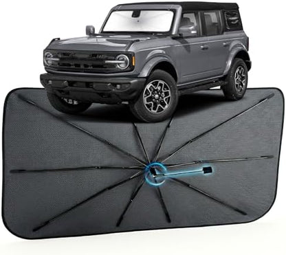 Car Windshield Sun Shade (Not for Ford Bronco 4-Door 2021–2026, 1:1 Fit by MakeLifeBetter