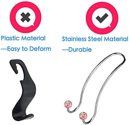 SAVORI Auto Hooks Bling Car Hangers Organizer Seat Headrest Hooks Strong and - Image 4