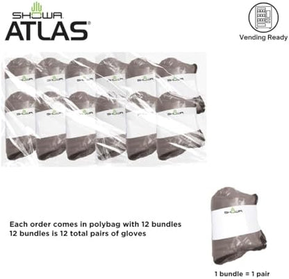 SHOWA Atlas 300 Original 1994 Crinkle Grip Work Gloves, - Image 3